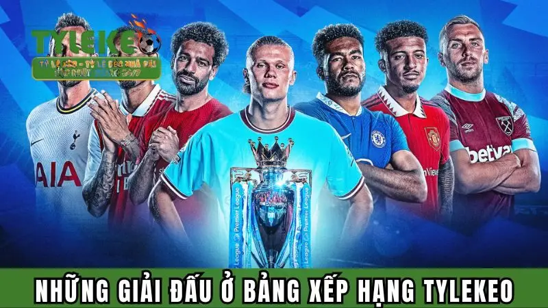 Các giải đấu mà bảng thứ hạng Tỷ lệ kèo cập nhật